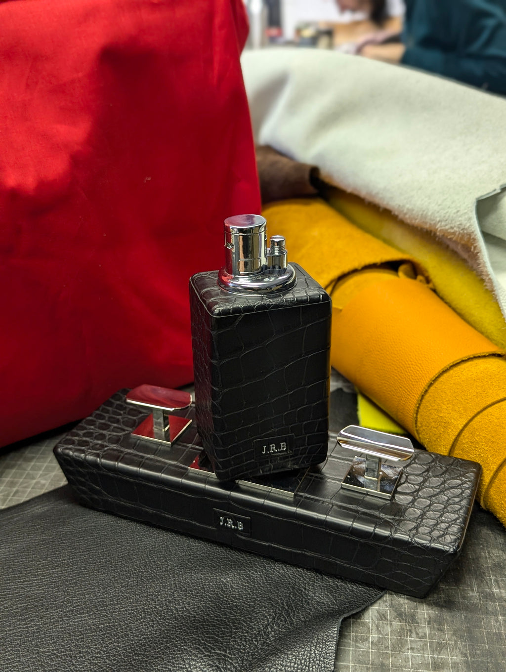 Crocodile Cigar Ashtray & Lighter Set - Ascot Shoes