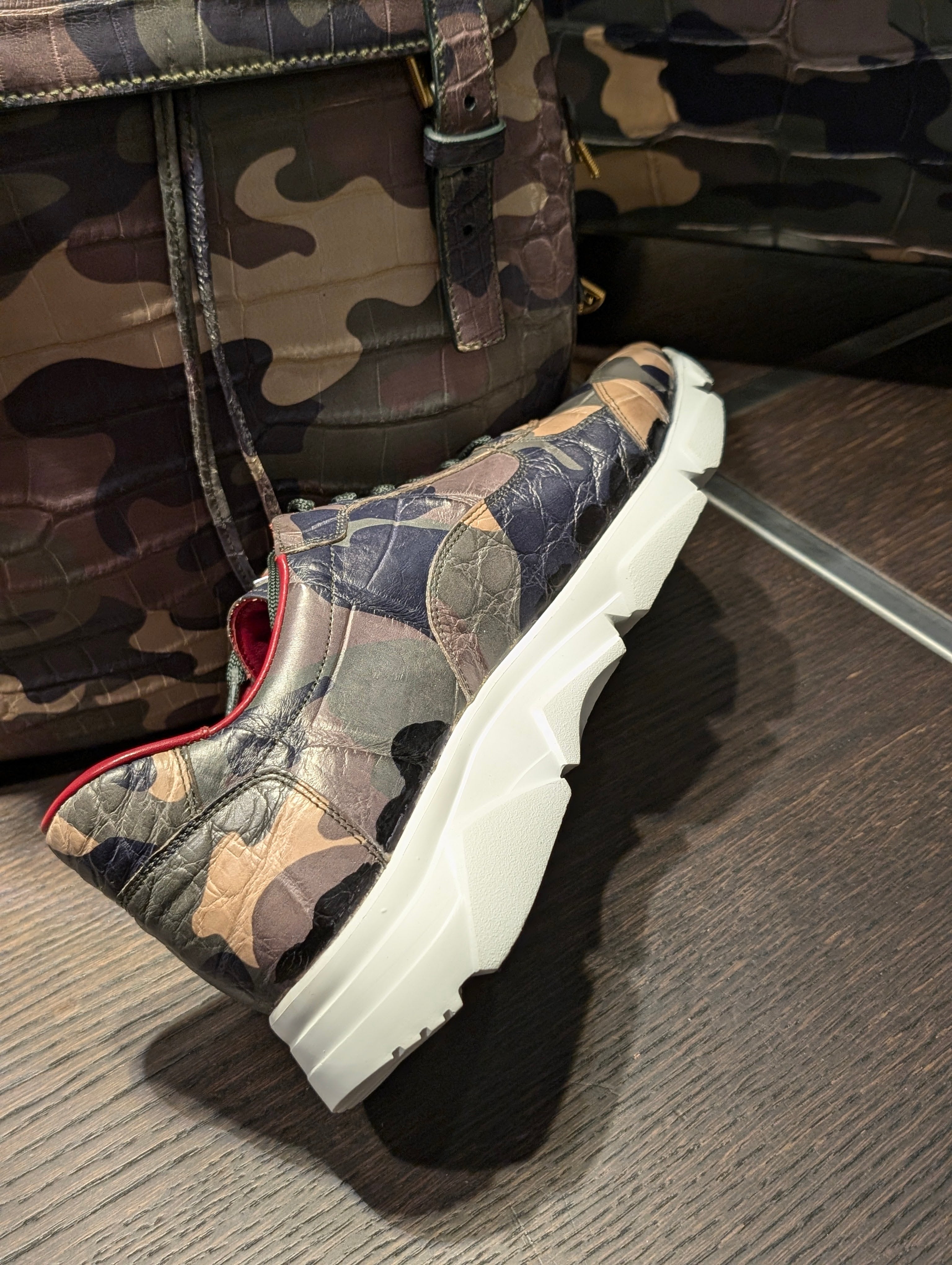 Bespoke Sneakers - Camouflage Crocodile - Ascot Shoes