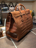 Bespoke Weekender - Tan Crocodile - Ascot Shoes