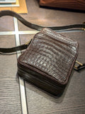 Bespoke Crossbody Bag - Brown Crocodile - Ascot Shoes