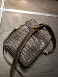 Bespoke Crossbody Bag - Brown Crocodile - Ascot Shoes