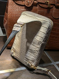 Bespoke Crossbody Bag - White Crocodile - Ascot Shoes