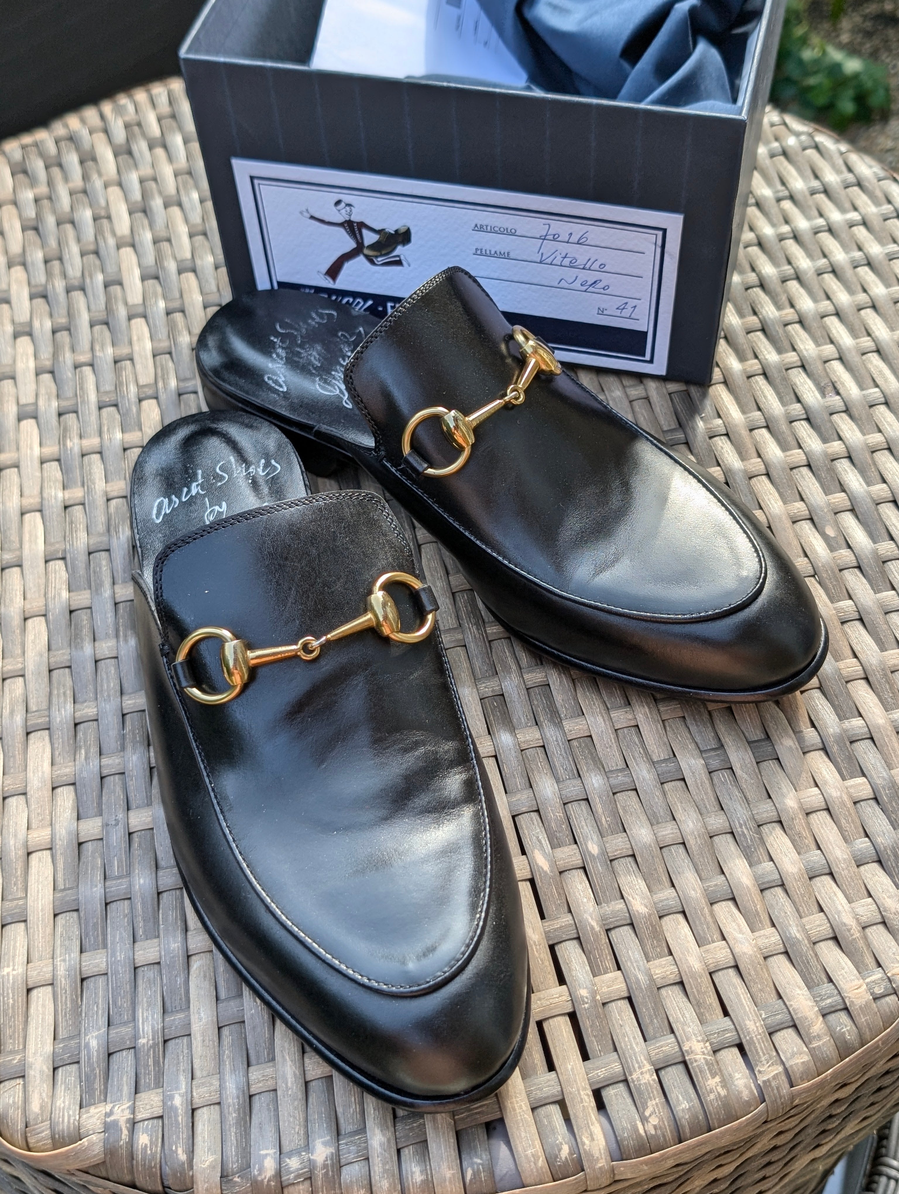 Ascot Vitello - Black Leather , UK 7 - Ascot Shoes
