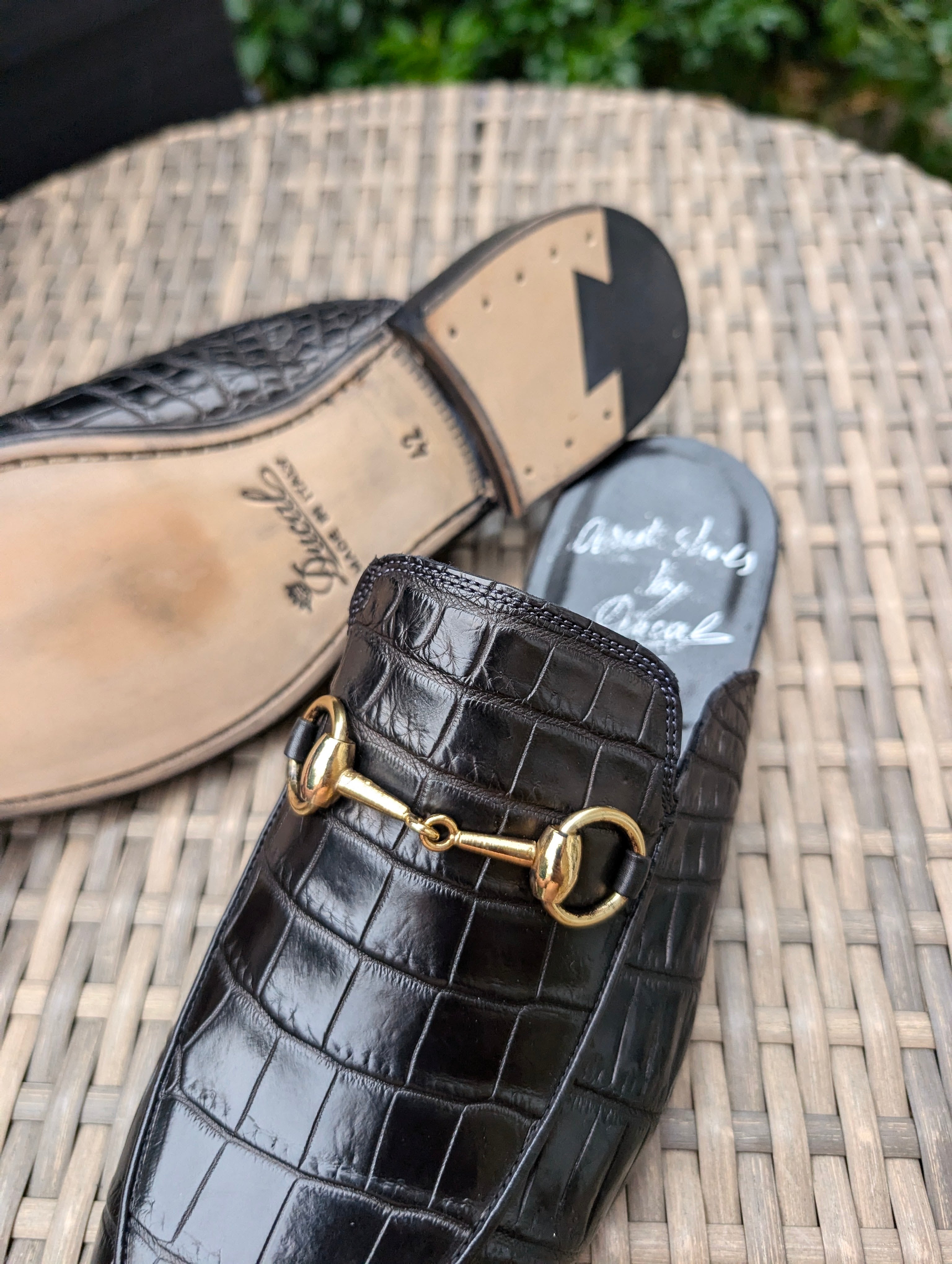 Ascot Vitello - Black Crocodile, UK 8 - Ascot Shoes