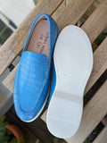 Ascot Cannes - Light Blue Crocodile - Ascot Shoes