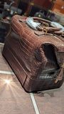 Weekender Bag - Dark Cognac Crocodile - Ascot Shoes