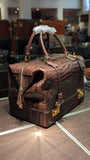 Weekender Bag - Dark Cognac Crocodile - Ascot Shoes