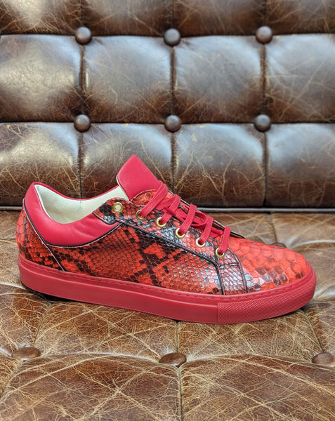 Ascot Sneaker - Red/Black Python, UK 9 – Ascot Shoes