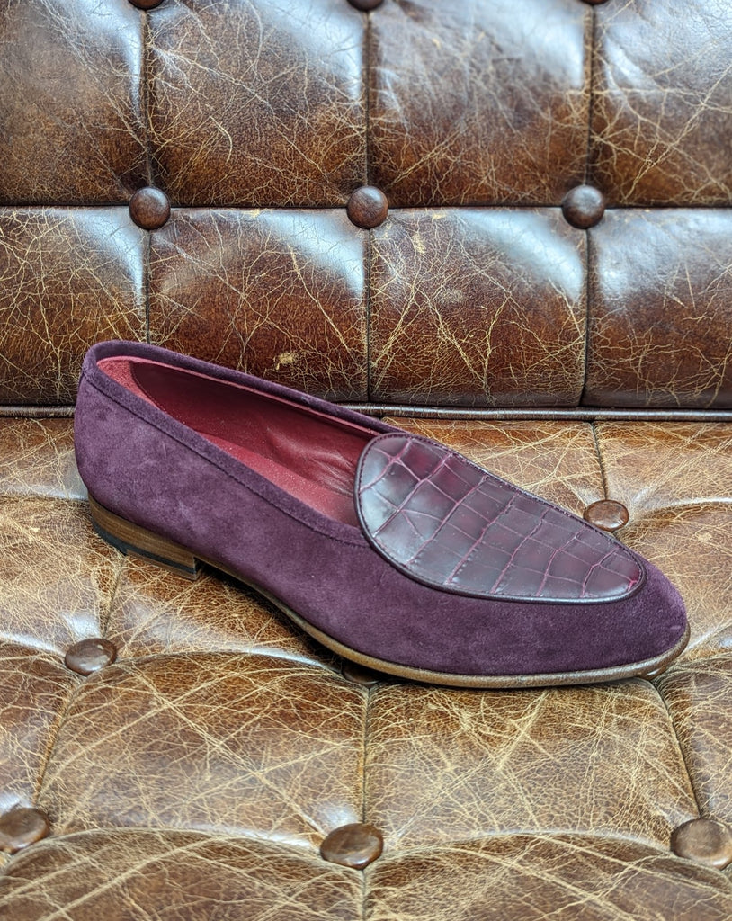 Belgian Loafer - Purple combination, UK 10 - Ascot Shoes