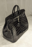 Ascot Bespoke Bag - Black Alligator 60 cm - Ascot Shoes