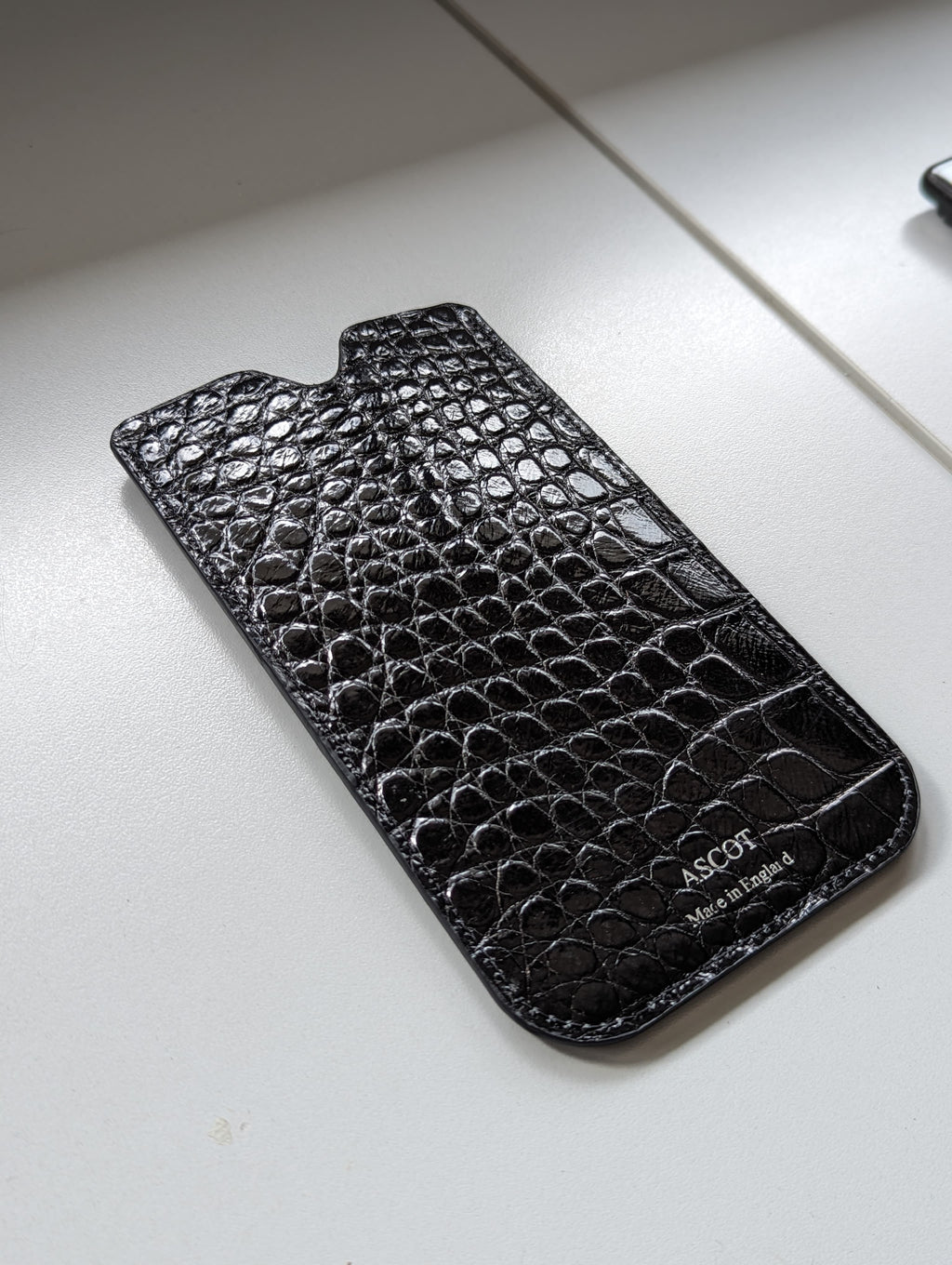 Phone Pouch - Black Crocodile - Ascot Shoes