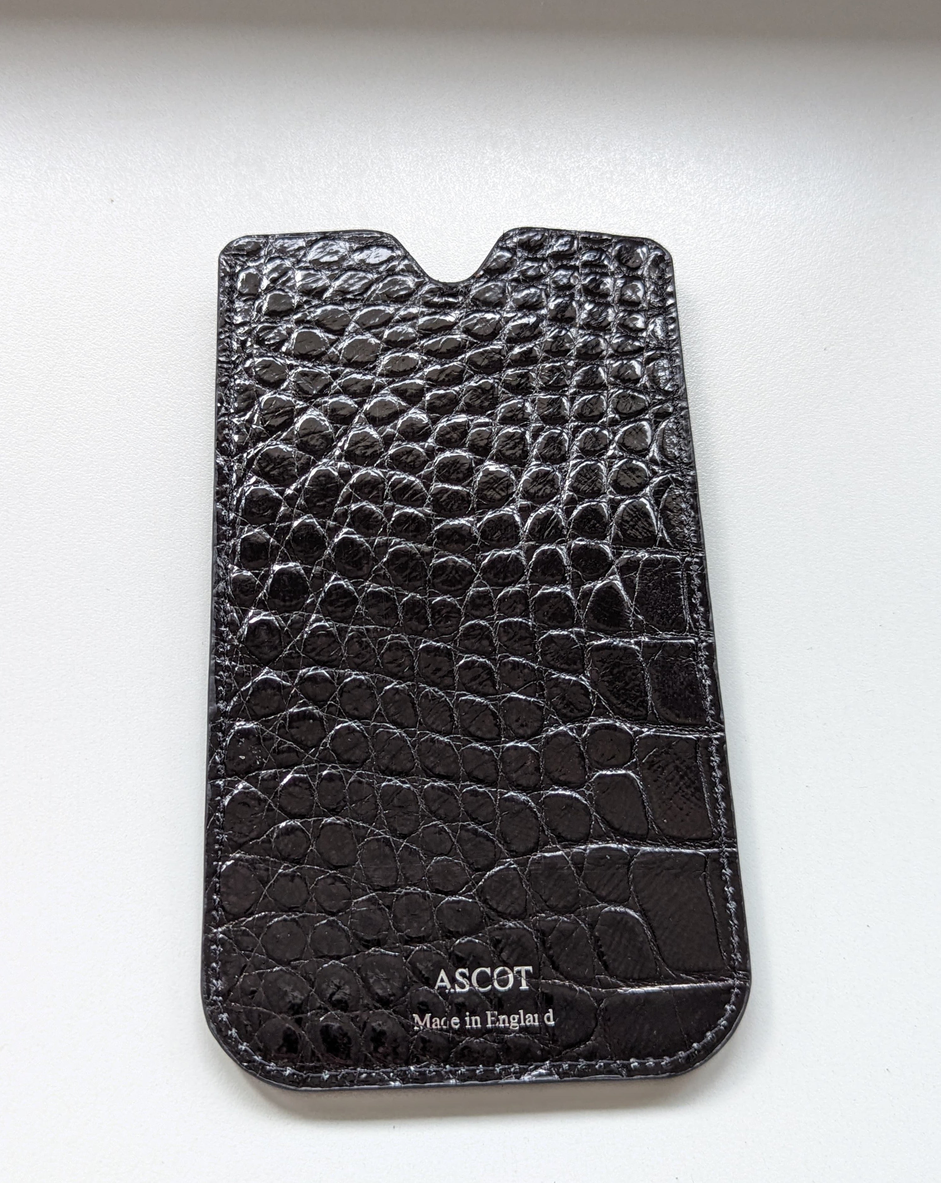 Phone Pouch - Black Crocodile - Ascot Shoes