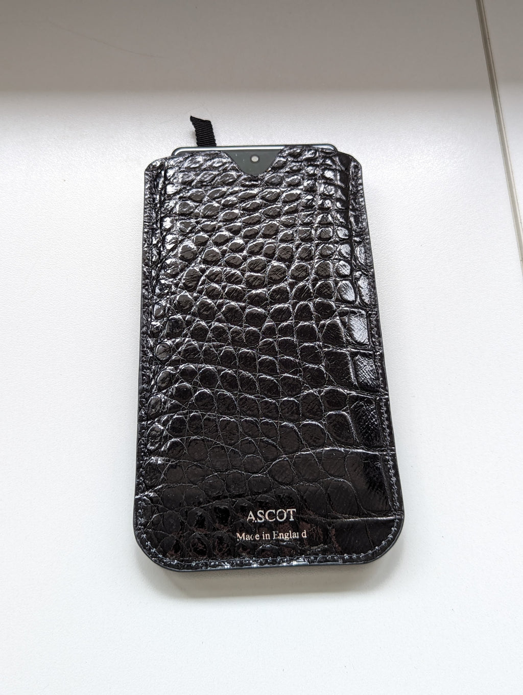 Phone Pouch - Black Crocodile - Ascot Shoes