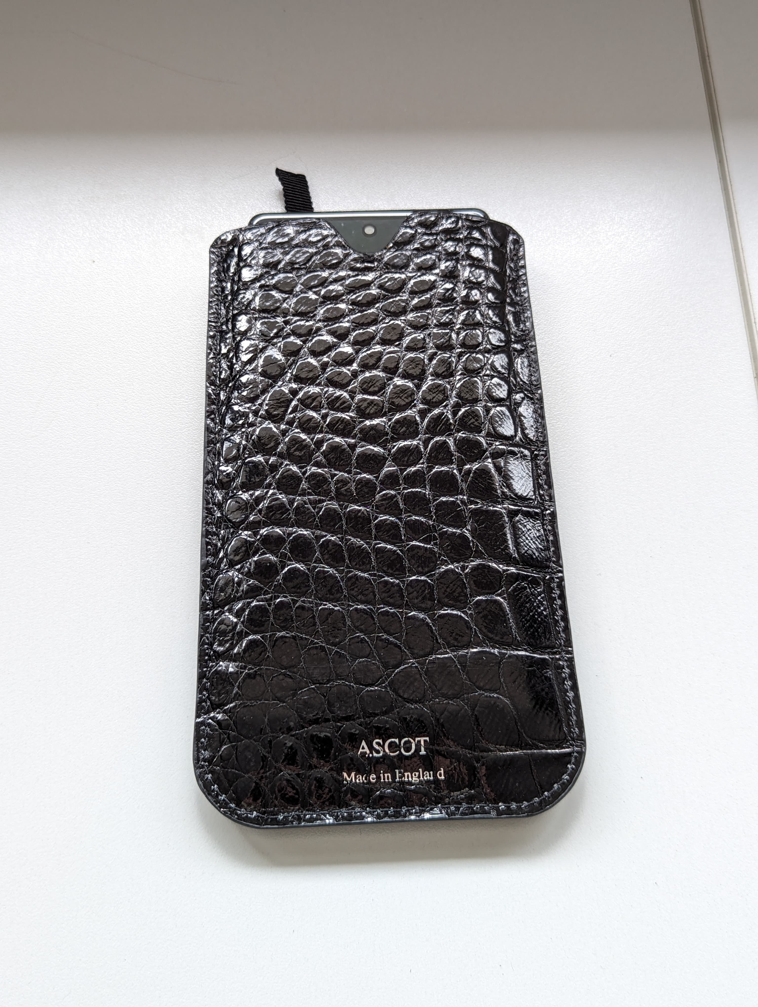 Phone Pouch - Black Crocodile - Ascot Shoes