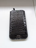 Phone Pouch - Black Crocodile - Ascot Shoes