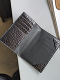 Passport & Card Holder - Black Crocodile - Ascot Shoes