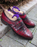 Ascot Double Monk - Burgundy Patina - Ascot Shoes