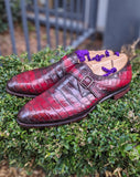 Ascot Double Monk - Burgundy Patina - Ascot Shoes