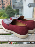 Ascot Sunseeker - Burgundy Crocodile & Suede - Ascot Shoes