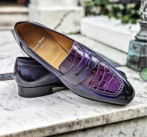 Invoice - Ascot Sinatra, purple croc combination, UK 8