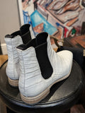 Ascot Chelsea Boots - White Crocodile - Ascot Shoes
