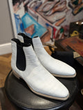 Ascot Chelsea Boots - White Crocodile - Ascot Shoes