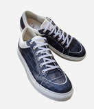Ascot Sneakers - Blue Crocodile - Ascot Shoes