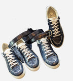 Ascot Sneakers - Blue Crocodile - Ascot Shoes