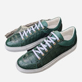 Ascot Sneakers - Green Crocodile - Ascot Shoes