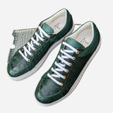 Ascot Sneakers - Green Crocodile - Ascot Shoes