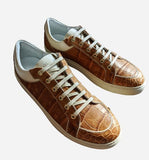Ascot Sneakers - Tan Crocodile - Ascot Shoes