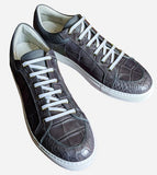 Ascot Sneakers - Grey Crocodile - Ascot Shoes