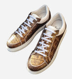 Ascot Sneakers - Deep Gold Alligator - Ascot Shoes