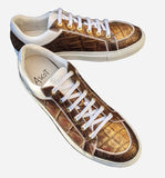 Ascot Sneakers - Deep Gold Alligator - Ascot Shoes