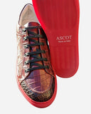 Ascot Sneakers - Burgundy Alligator - Ascot Shoes