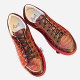 Ascot Sneakers - Burgundy Alligator - Ascot Shoes