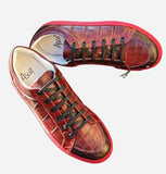 Ascot Sneakers - Burgundy Alligator - Ascot Shoes