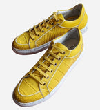 Ascot Sneakers - Yellow Alligator - Ascot Shoes