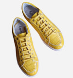 Ascot Sneakers - Yellow Alligator - Ascot Shoes