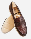 Ascot Sunseeker - Brown Crocodile & Suede - Ascot Shoes