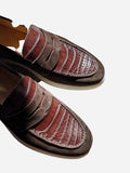 Ascot Sunseeker - Brown Crocodile & Suede - Ascot Shoes