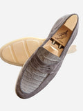 Ascot Sunseeker - Grey Crocodile & Suede - Ascot Shoes