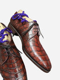 Ascot Andrew - Chocolate Brown Alligator - Ascot Shoes