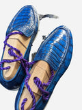 Ascot Cannes - Deep Ocean Blue Crocodile - Ascot Shoes