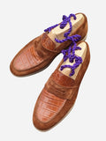 Ascot Sunseeker - Tan Crocodile & Tan Suede - Ascot Shoes