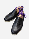 Ascot Sunseeker - Black Crocodile & Black Leather - Ascot Shoes