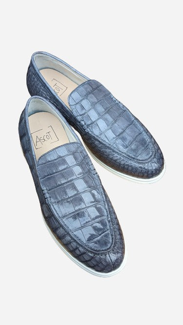 Ascot Cannes - Grey Crocodile - Ascot Shoes