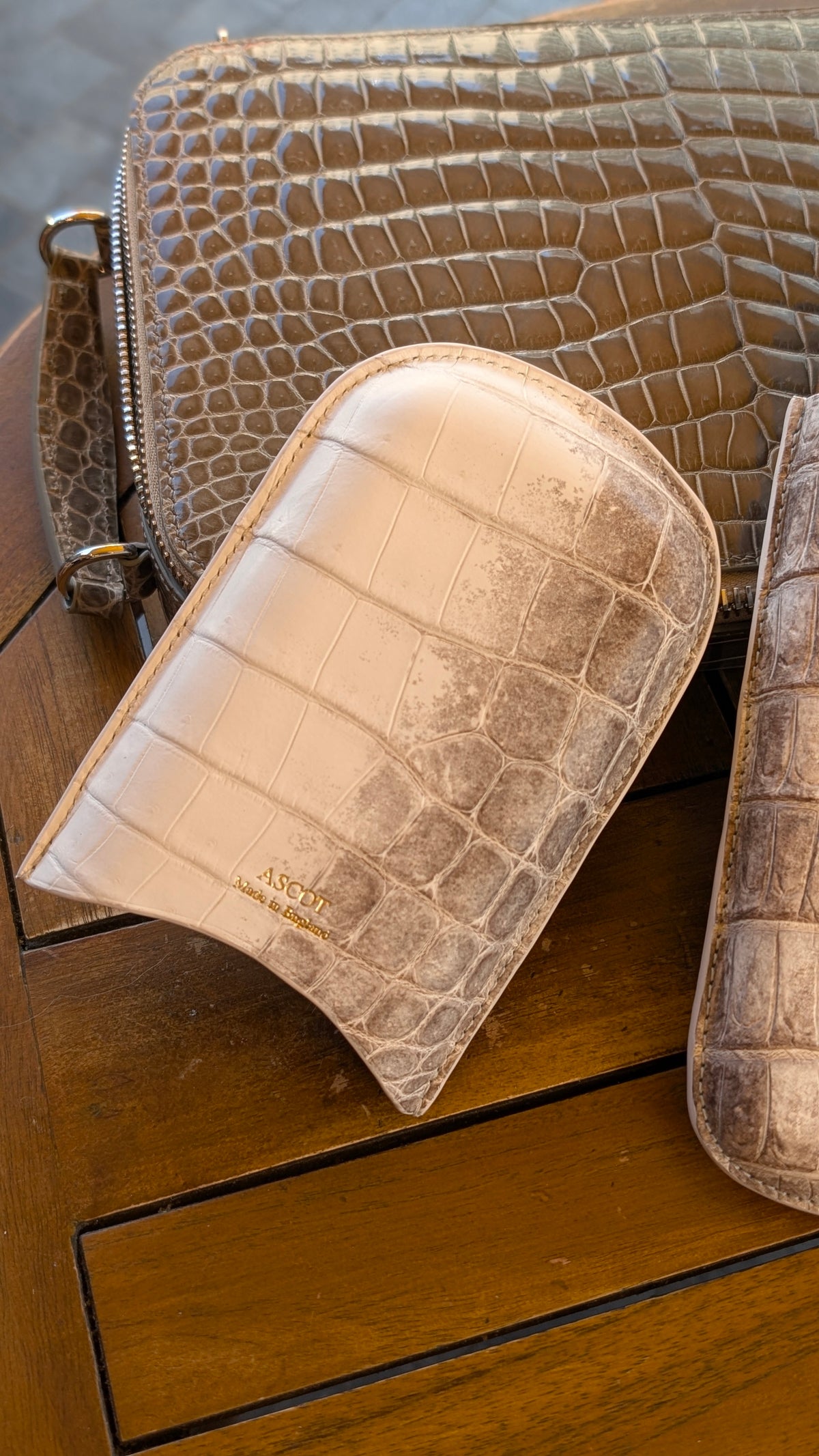 ASCOT LONDON - Himalayan Crocodile Cigar Case - Ascot Shoes