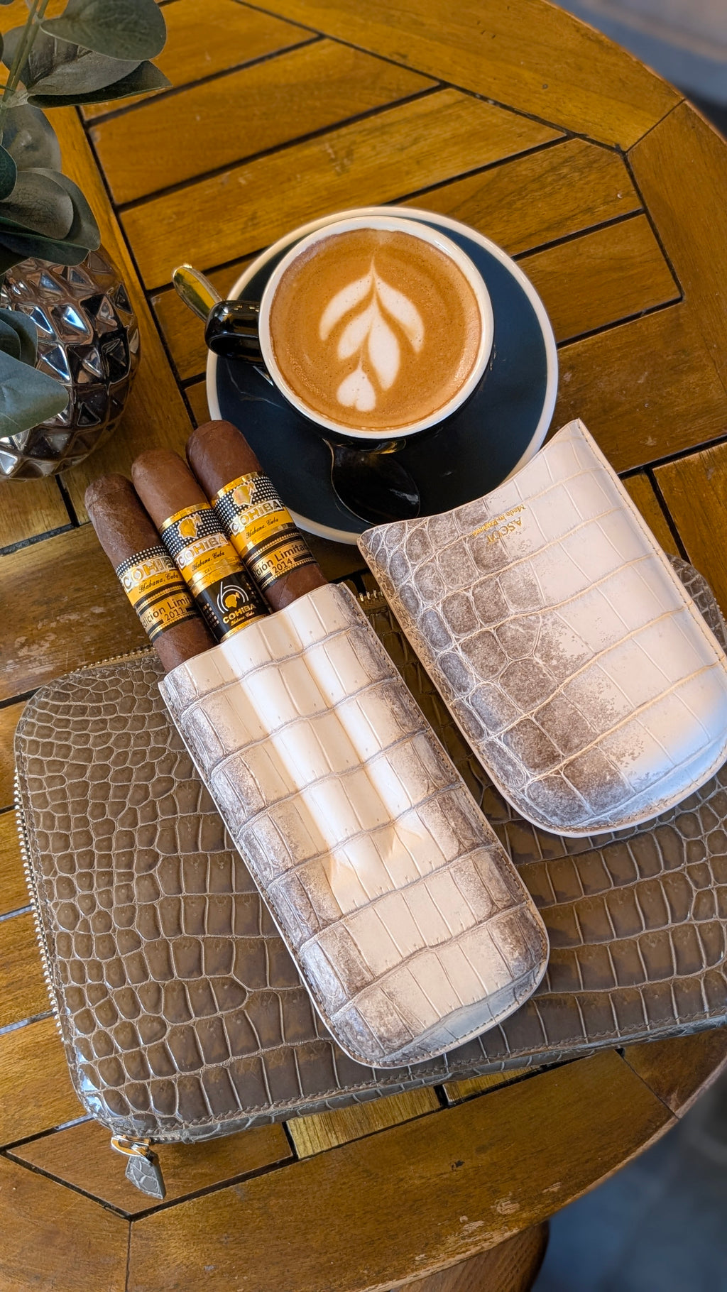 ASCOT LONDON - Himalayan Crocodile Cigar Case - Ascot Shoes