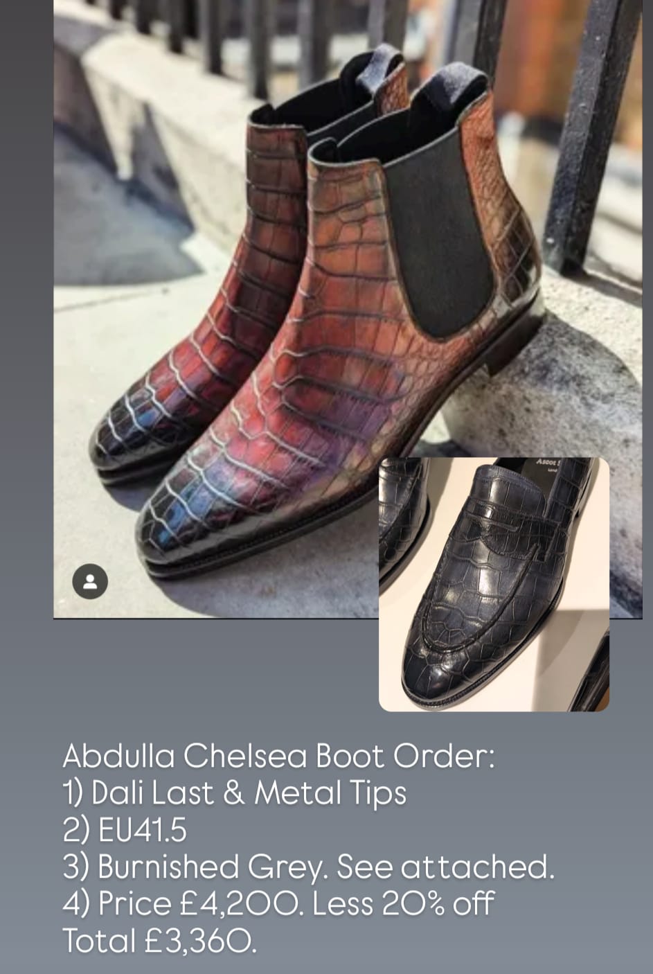 Abdulla Chelsea Boot Order - Ascot Shoes